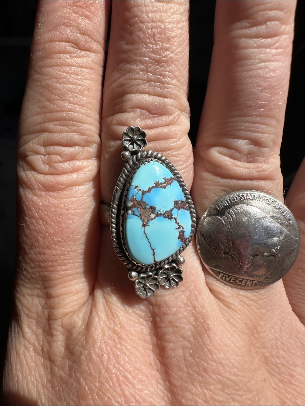 Krush Kandy Golden Hills Adjustable Ring 🩵🦋🩵